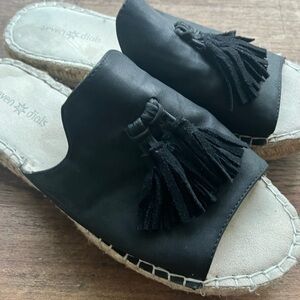 Seven Dials faux suede espadrilles  in 7.5 woman’s with black tassel
